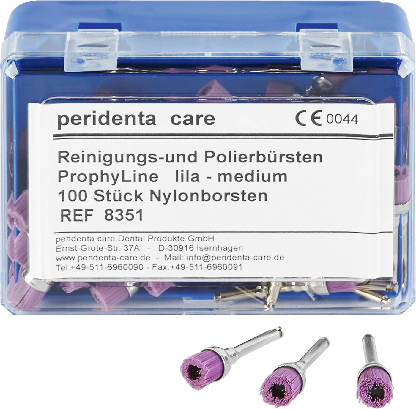 ProphyLine Reinigungsbürsten Packung 100 Stück lila, medium