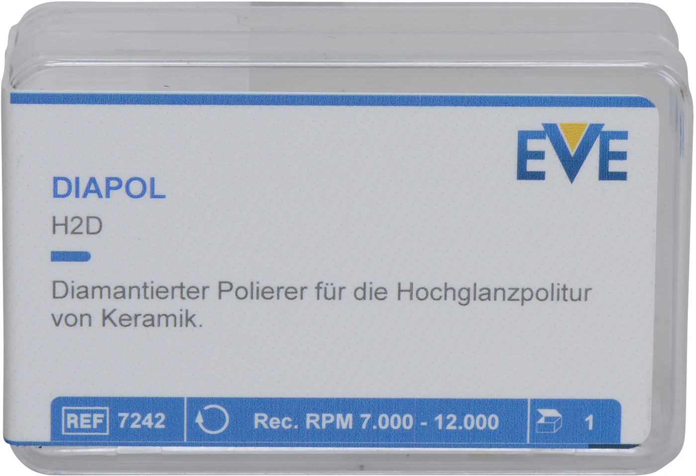 EVE DIAPOL® Stück grau fein, HP, Figur Spitze, 4 x 13 mm