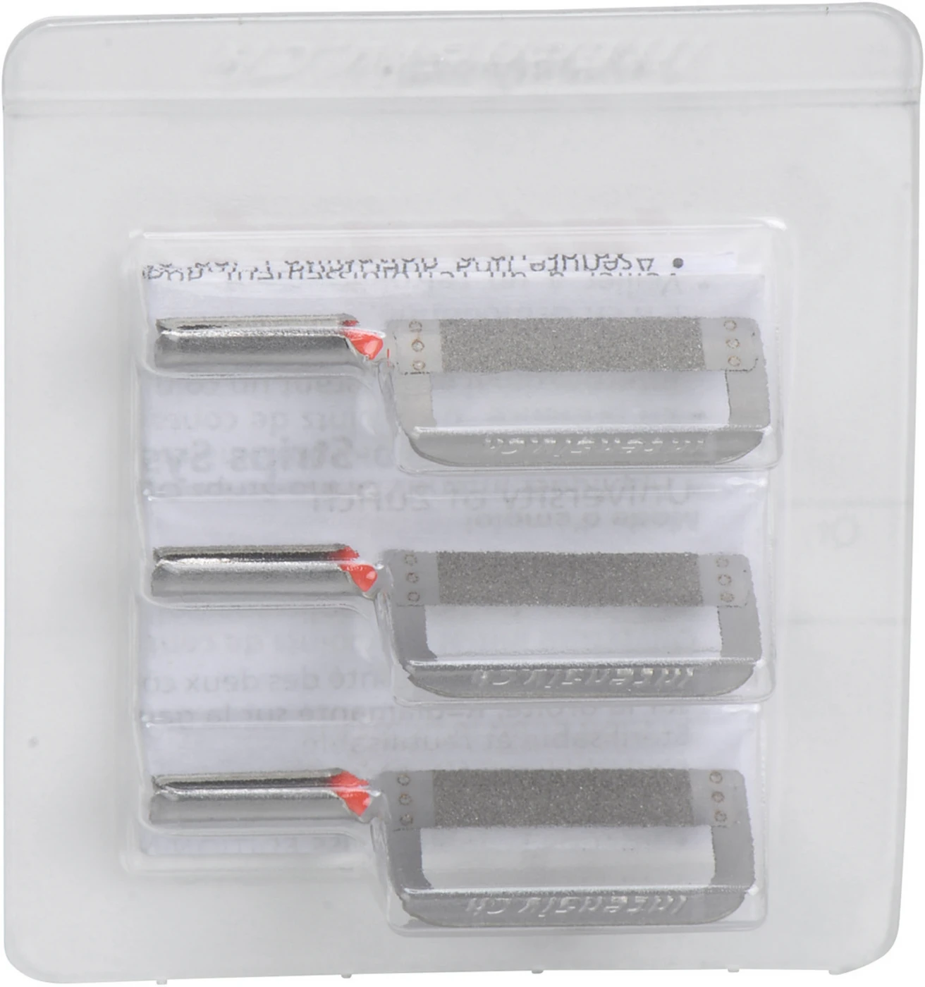 Ortho-Strips Double Sided Packung 3 Stück beidseitig diamantiert, rot fein, 40 µm