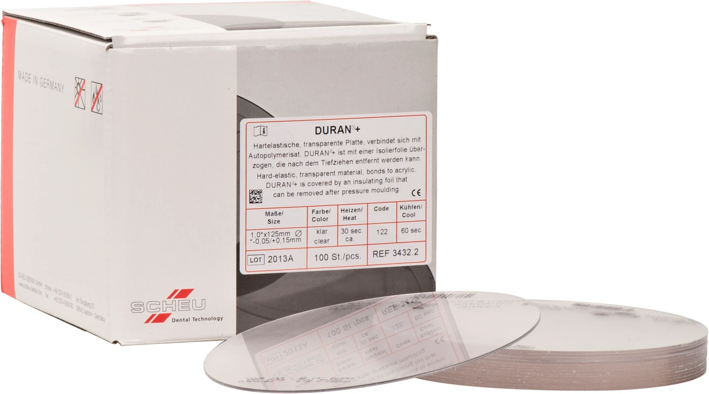 DURAN®+ Packung 100 Stück Ø 125 mm, Stärke 1 mm