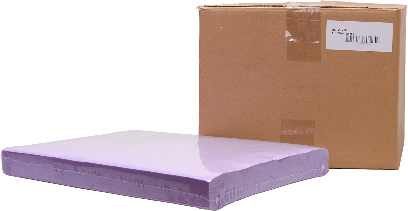 Dental Tray-Einlagen Karton 5 x 250 Stück 28 x 36 cm, lila Dental Tray-Einlagen Karton 5 x 250 Stück 28 x 36 cm, lila