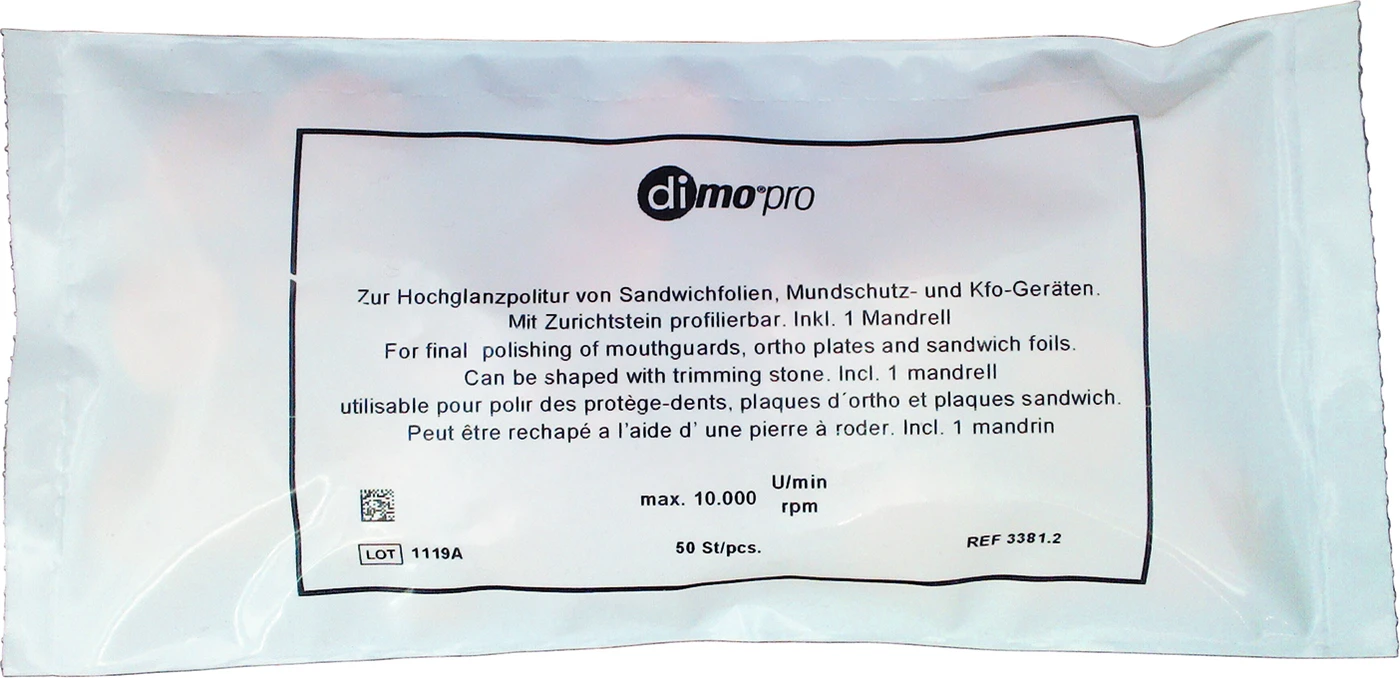 DIMO® PRO / DIMO® PRO SLIM Packung 50 Stück unmontiert, 24 x 6 mm, inklusive 1 Mandrell DIMO® PRO / DIMO® PRO SLIM Packung 50 Stück unmontiert, 24 x 6 mm, inklusive 1 Mandrell