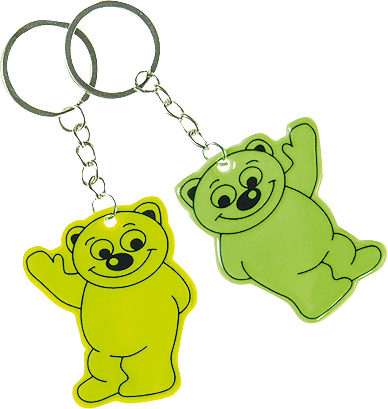 Schlüsselanhänger Reflektor Bär Packung 24 Stück