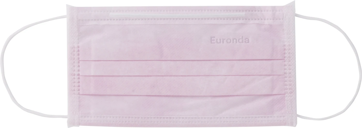 Monoart® Mundschutz Protection 3 Box 50 Stück mit Gummizug, rosa