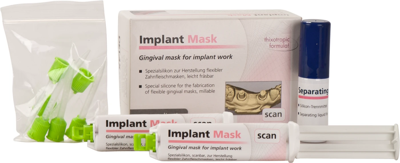 Implant Mask Packung 2 x 10 ml Doppelkartusche mini-mix 1:1 Implant Mask scan, Zubehör