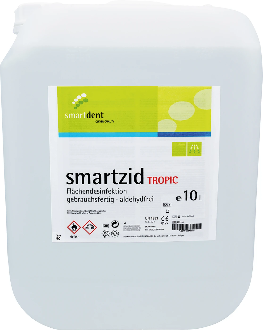 smartzid Flächendesinfektion Kanister 10 Liter Tropic