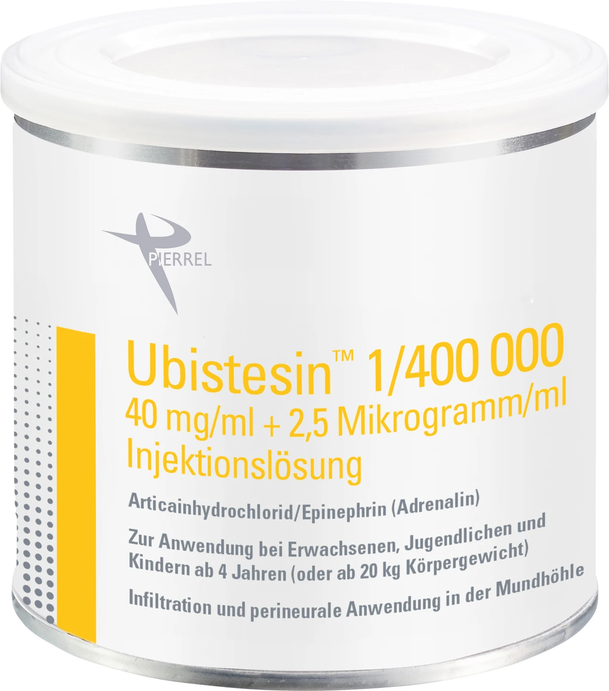 Ubistesin™ Dose 50 Stück Kappe orange, 1:400.000