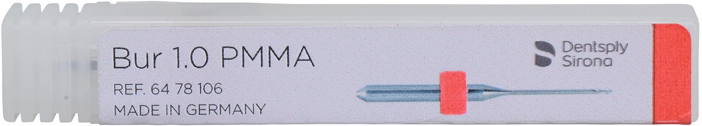 Schleifer und Fräser für inLab MC X5 Stück 1 mm, rot PMMA