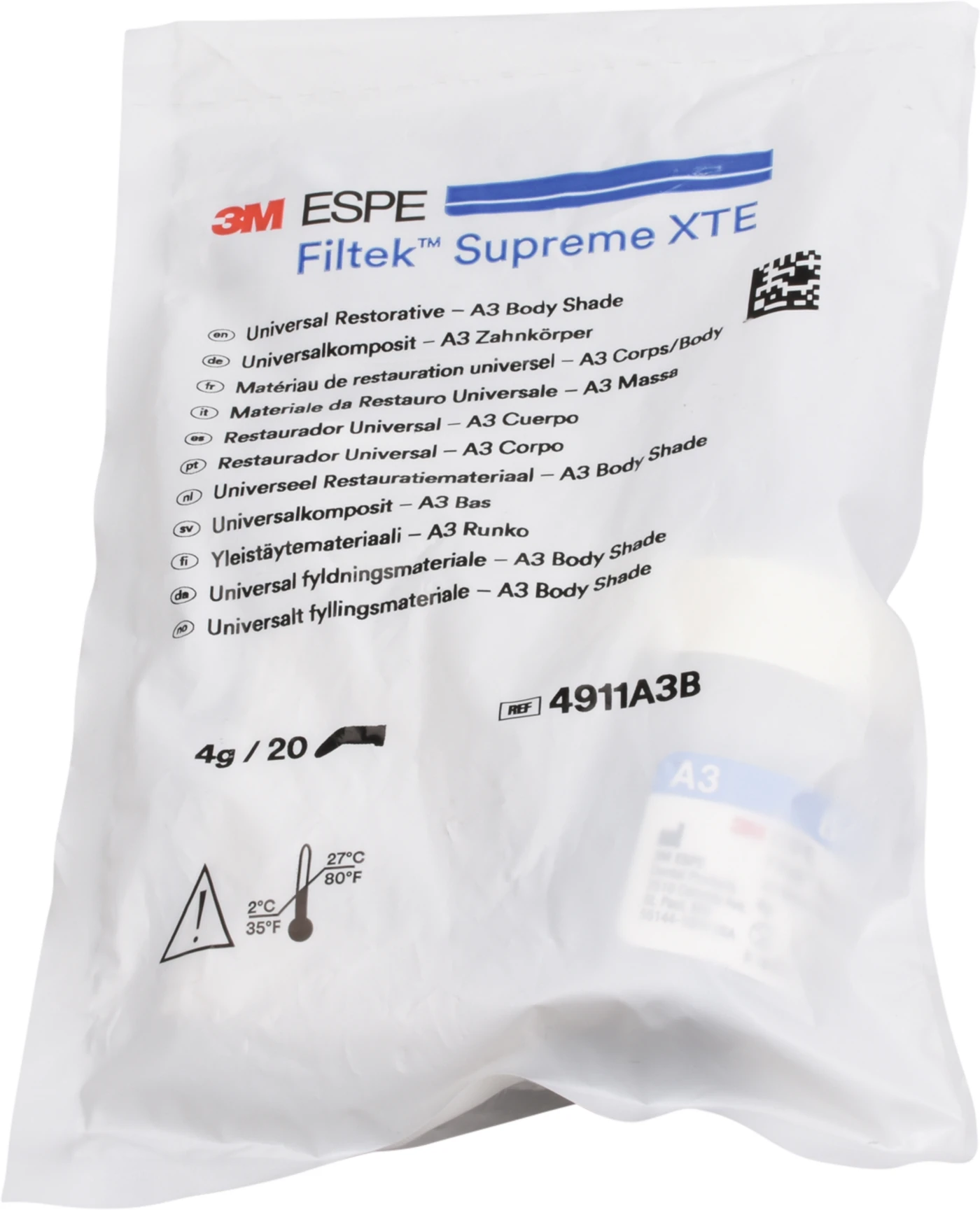 Filtek™ Supreme XTE Universal Packung 20 x 0,2 g Kapsel body A3