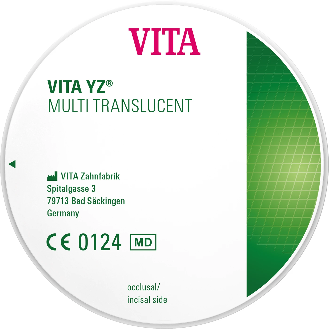 VITA YZ® MULTI TRANSLUCENT DISC VITA classical A1-D4® Stück Ø 98,4 mm, H 18 mm, A1