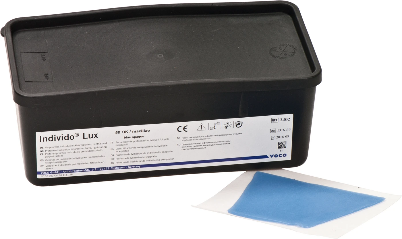 Individo Lux Packung 50 OK Schablonen blau/opak