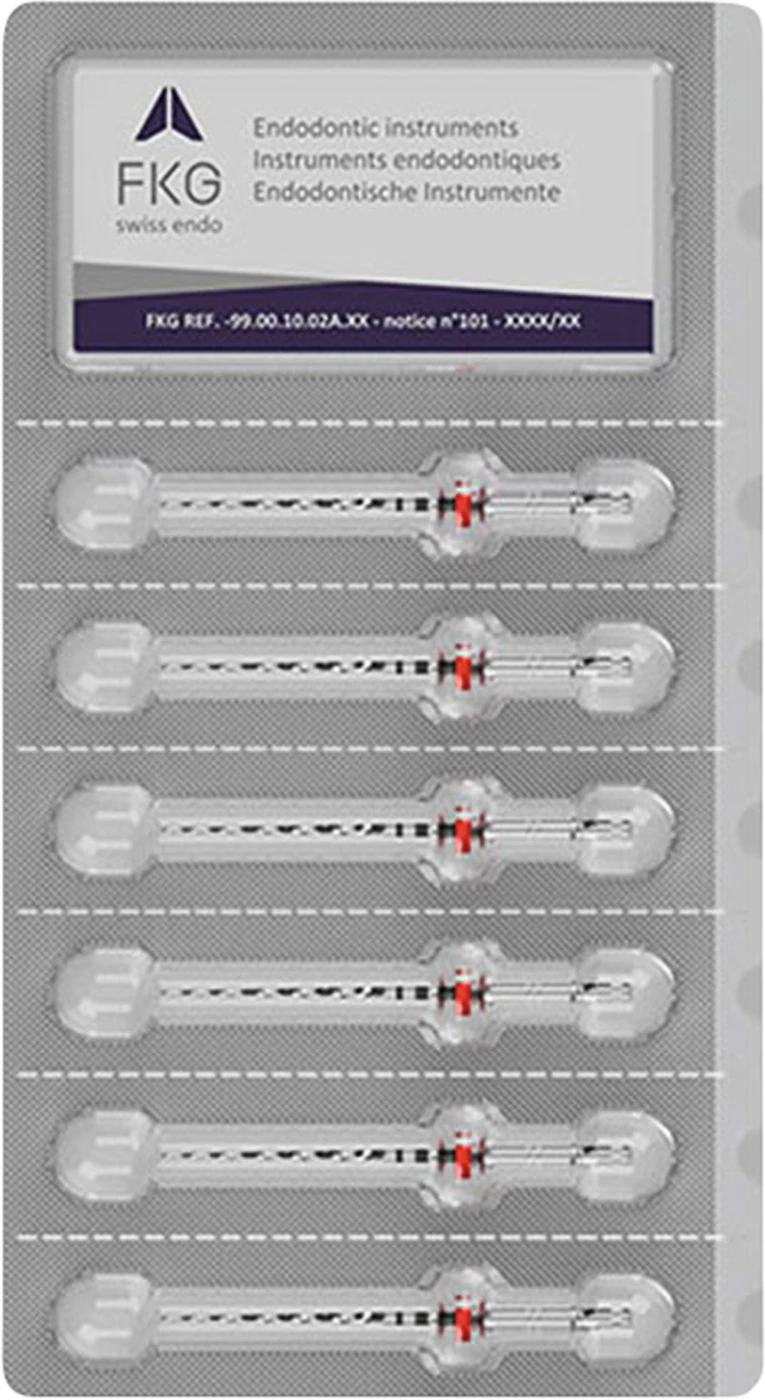 FKG BioRaCe Steril Packung 6 Stück 25 mm, ISO 025, 4 %