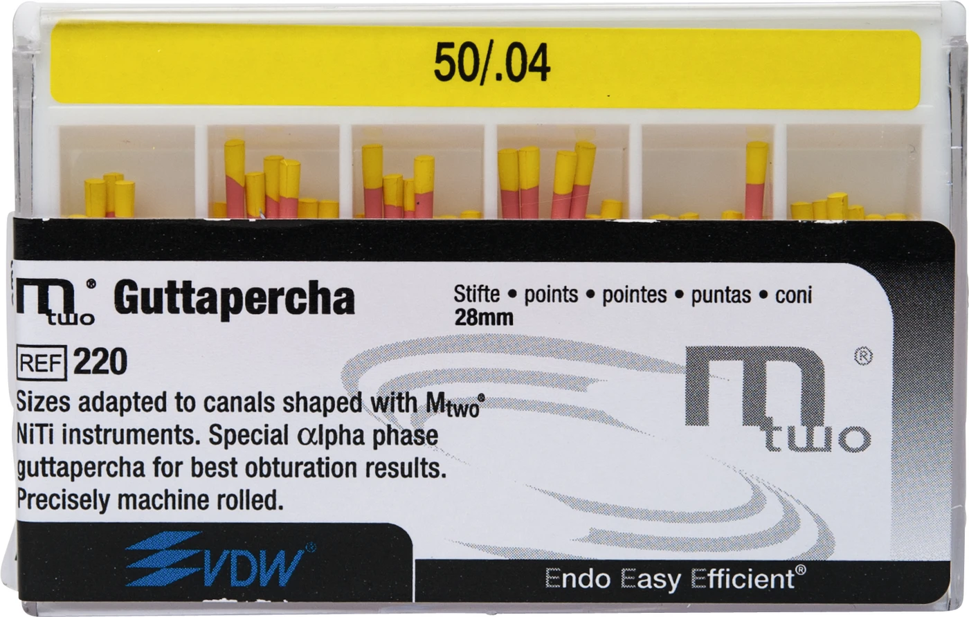 Mtwo® Guttapercha Packung 60 Stück Taper.04, ISO 050