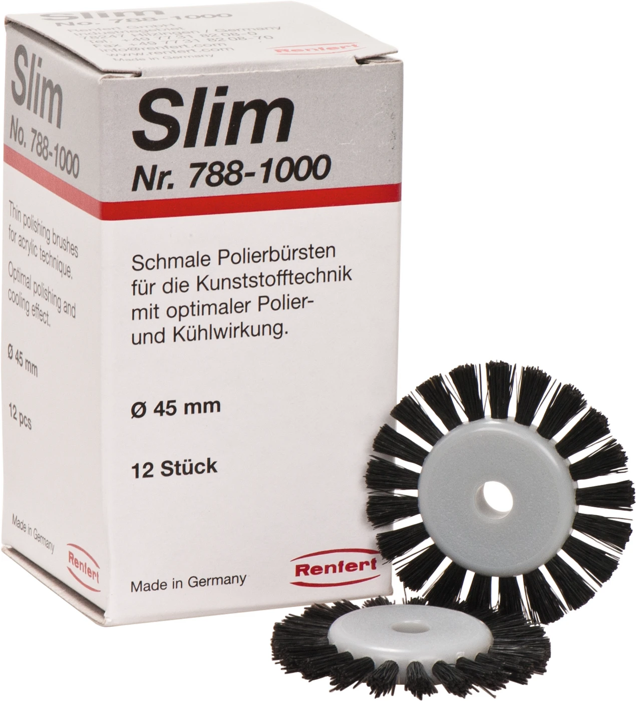 SLIM Polierbürste Packung 12 Stück weich, Ø 44 mm