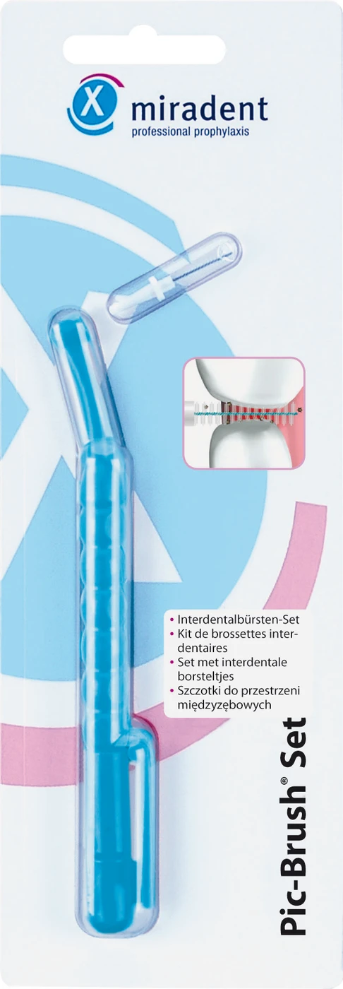 Pic-Brush® Set 1 Stück blau transparent, 1 Bürste