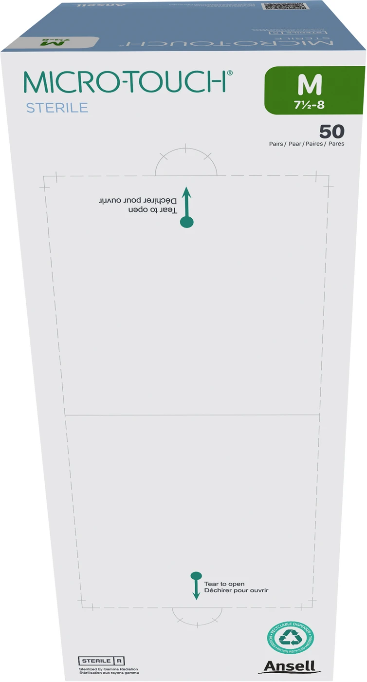MICRO-TOUCH® STERILE Packung 50 Paar puderfrei, L