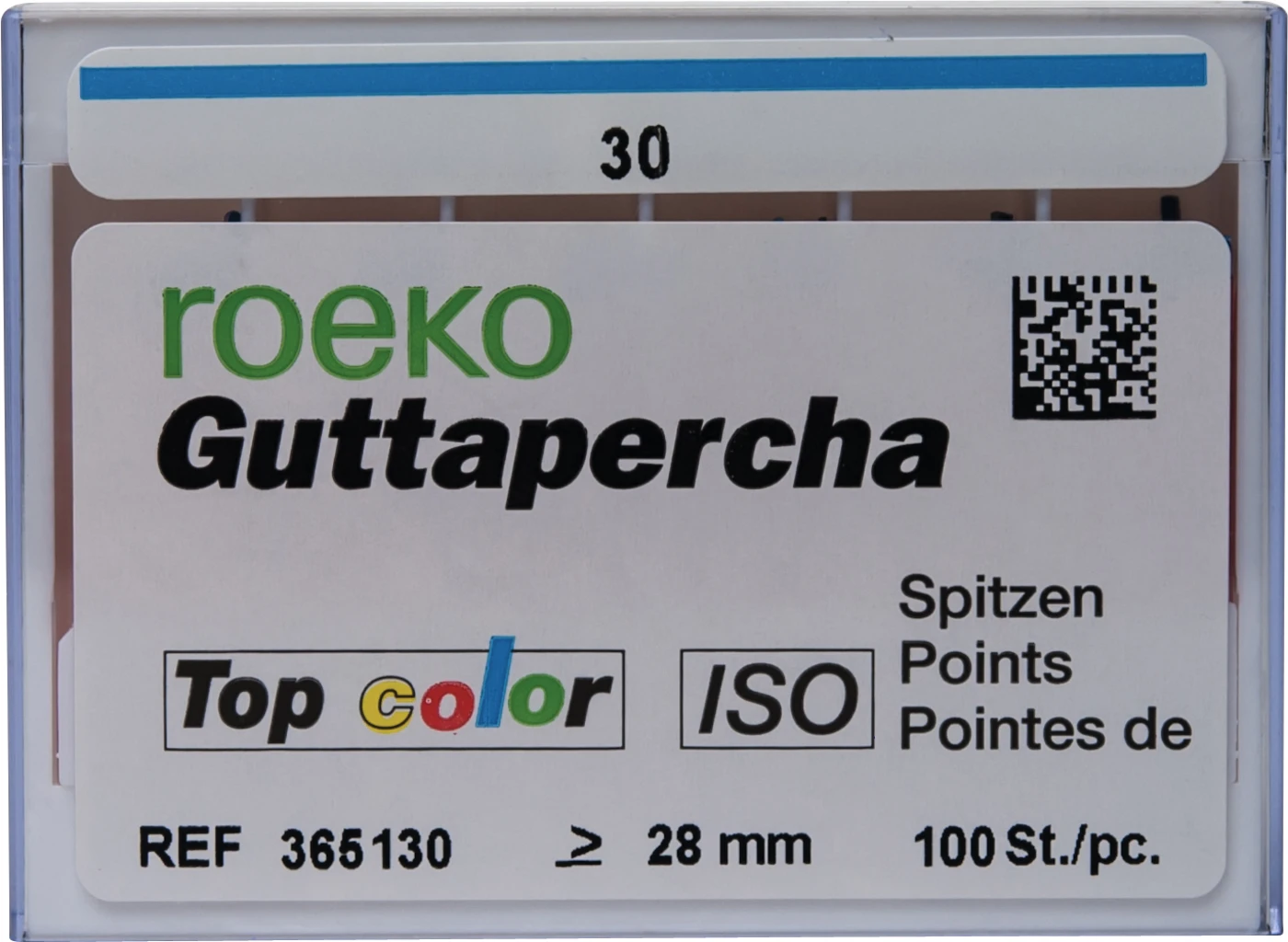 roeko Guttapercha Spitzen Top color Packung 100 Stück ISO 030