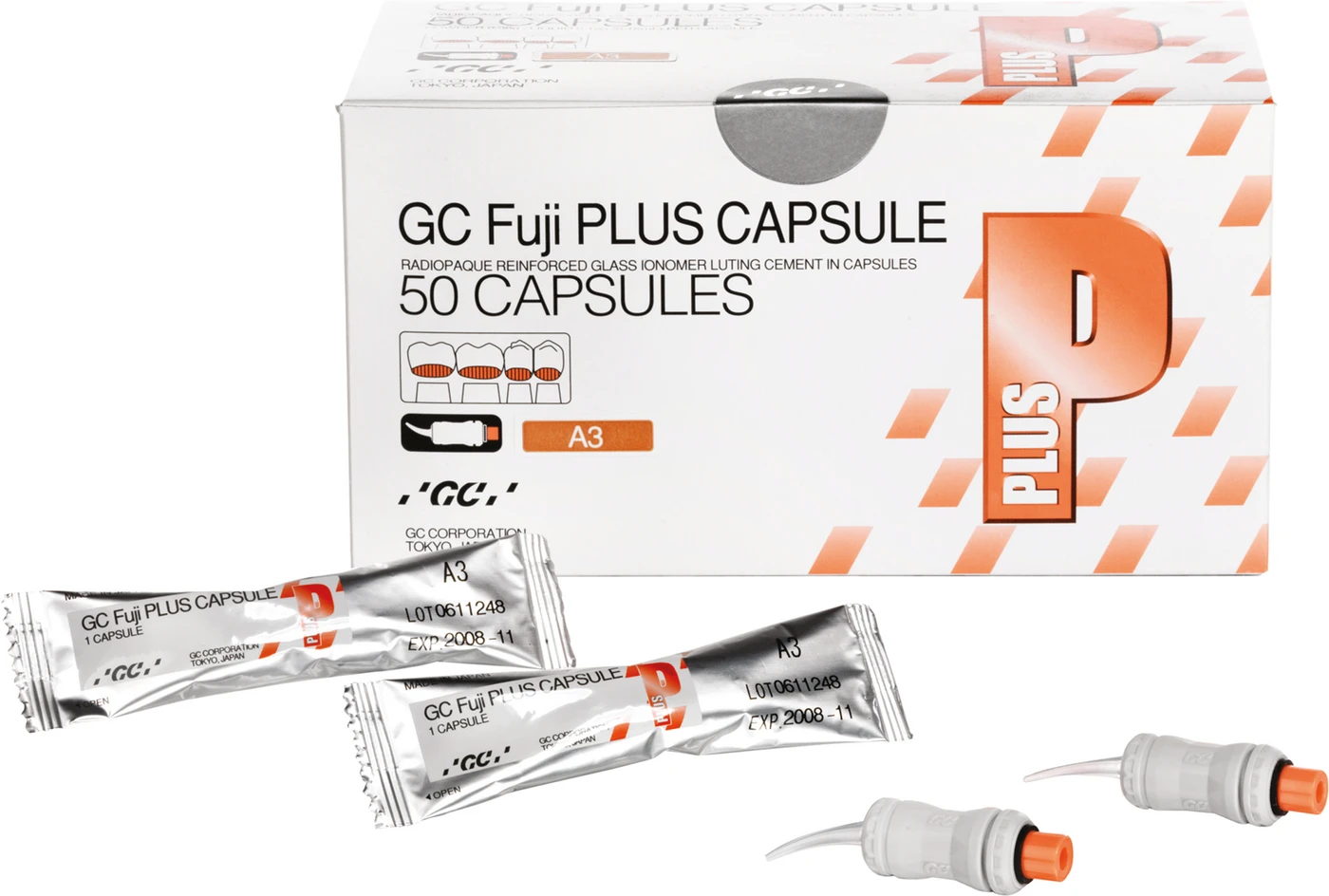 GC Fuji PLUS Packung 50 Kapseln A3 GC Fuji PLUS Packung 50 Kapseln A3