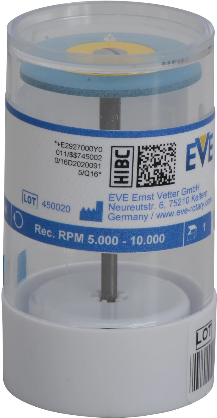 EVE DIAPOL® Stück blau grob, HP, Figur Linse, 26 x 2 mm
