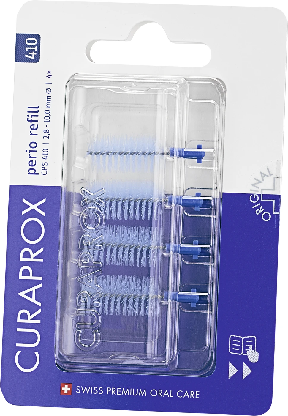 CURAPROX CPS perio Nachfüllpackung 4 Stück 410 blau, Ø 2,8-10 mm CURAPROX CPS perio Nachfüllpackung 4 Stück 410 blau, Ø 2,8-10 mm