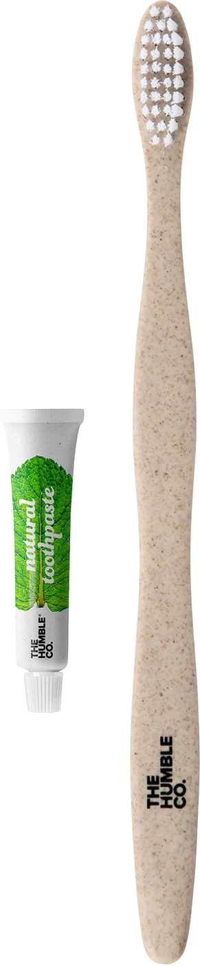 Humble Brush Pflanzenbasierte Zahnbürste Set soft mit Zahnpasta
