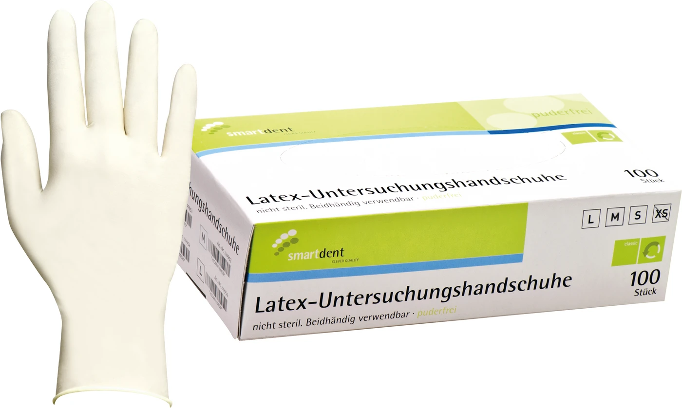 smart Latexhandschuhe PF Packung 100 Stück puderfrei, XS