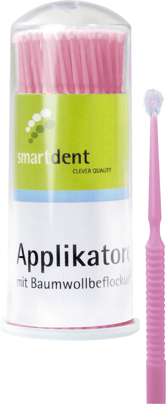 smart Applikatoren Packung 100 Stück pink, fein