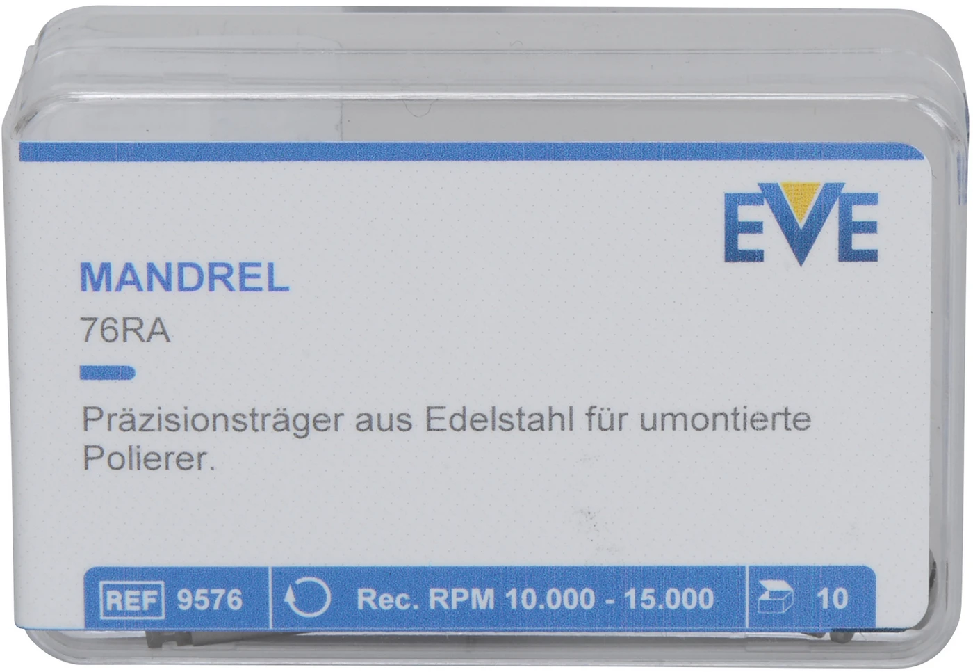 Mandrell Packung 10 Stück 76RA, 5 mm