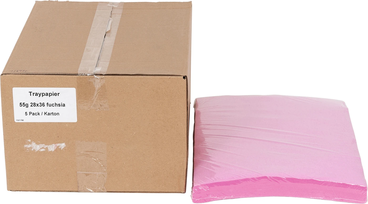 Dental Tray-Einlagen Karton 5 x 250 Stück 28 x 36 cm, fuchsia Dental Tray-Einlagen Karton 5 x 250 Stück 28 x 36 cm, fuchsia