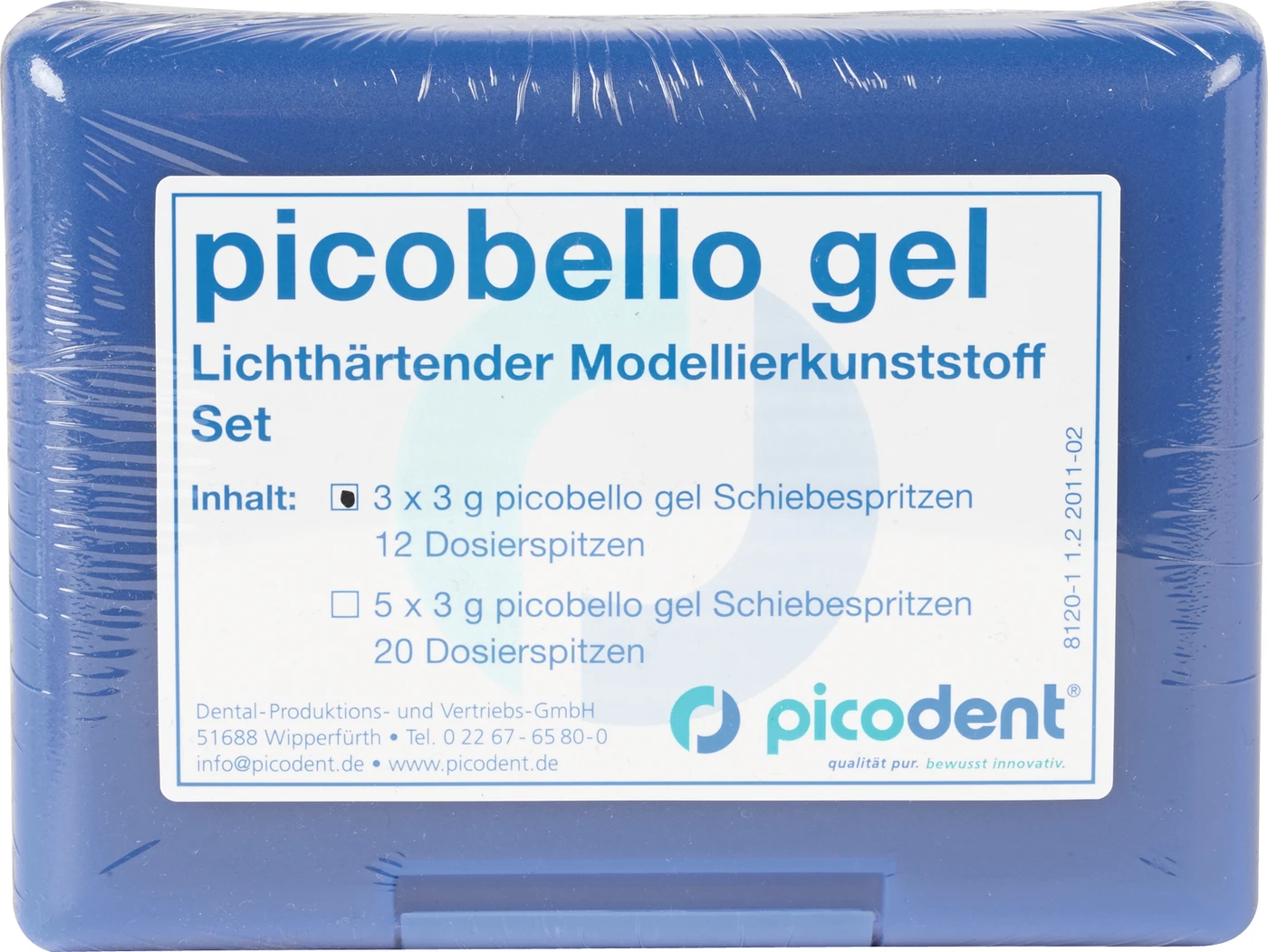 picobello gel Set 3 x 3 g Spritzen, 12 Dosierspitzen