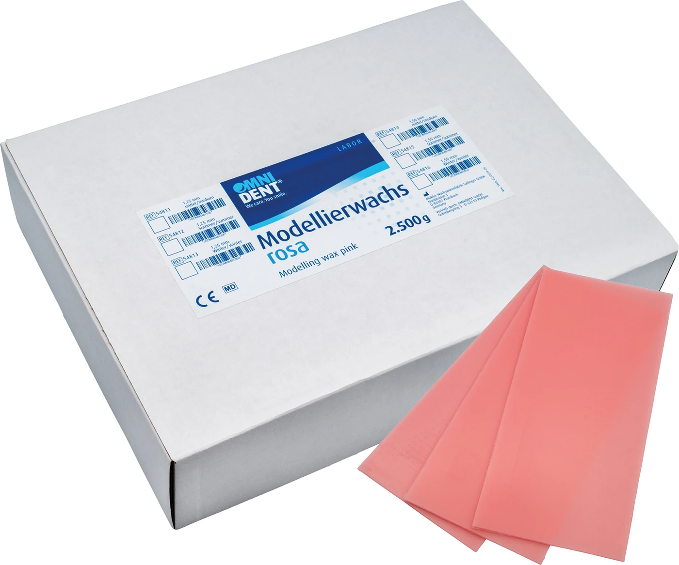 Modellierwachs rosa Packung 2,5 kg mittel, 1,5 mm