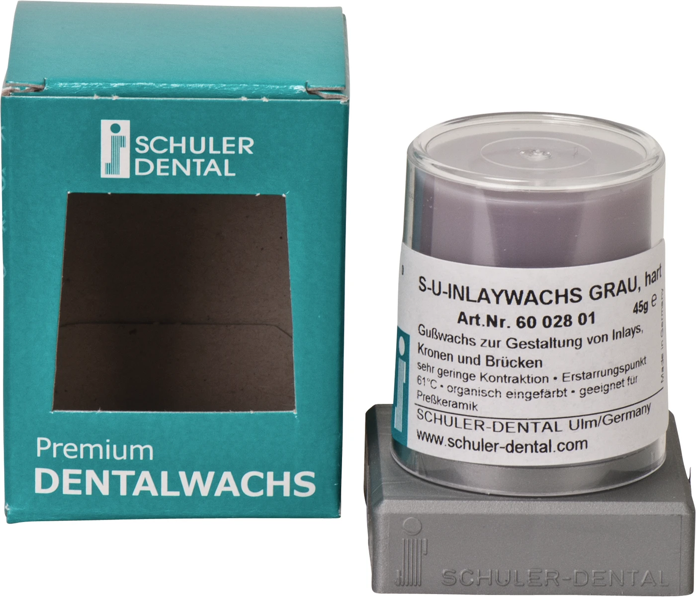 S-U-INLAYWACHS Kegel 45 g grau