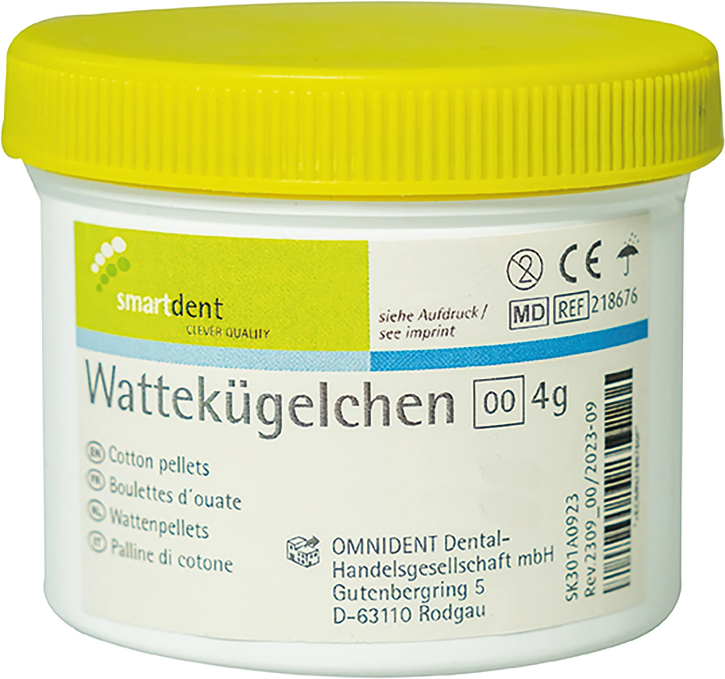smart Wattekügelchen Dose 4 g Wattekügelchen Größe 00