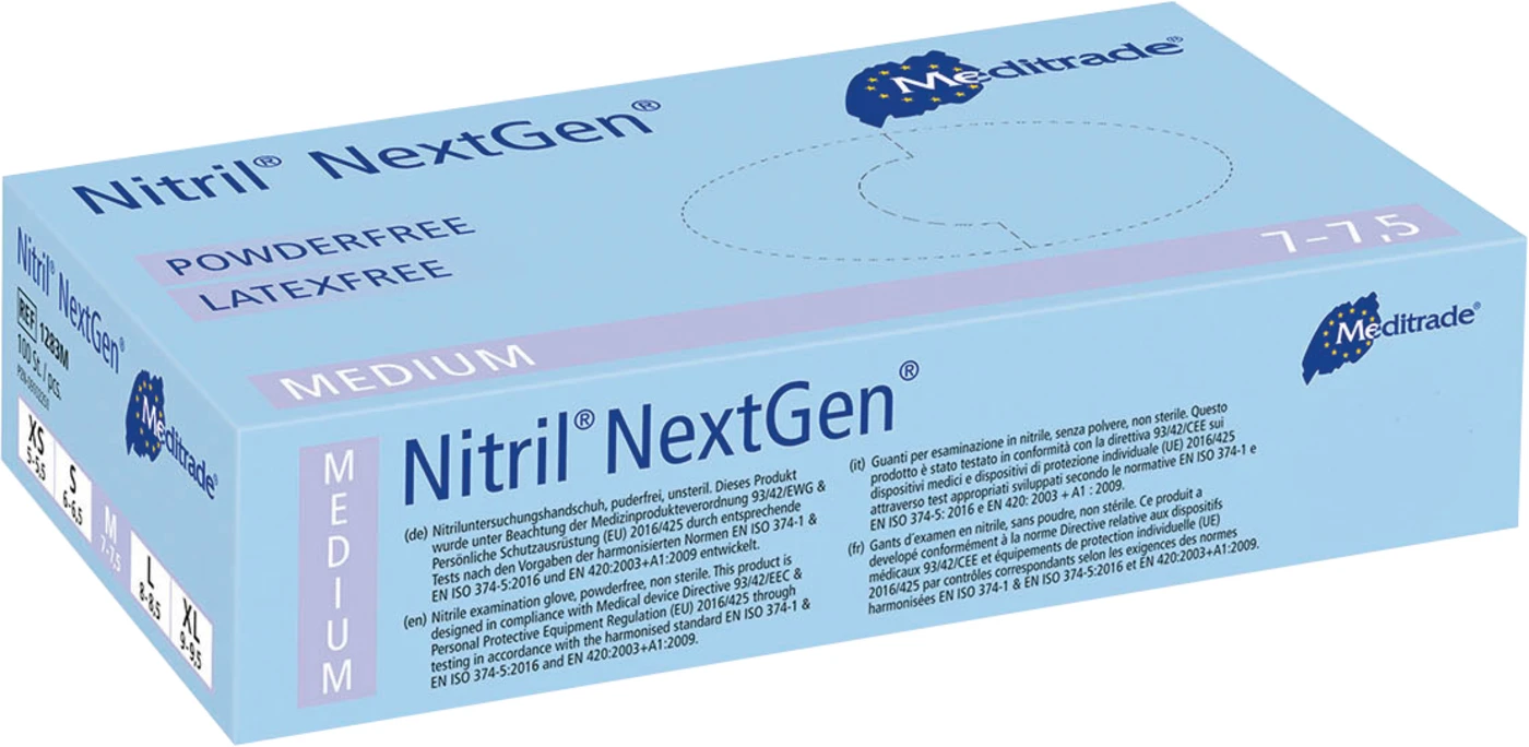 Nitril® NextGen® Packung 100 Stück puderfrei, hell-blau, M