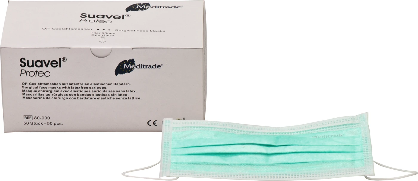 Suavel® Protec Box 50 Stück grün, mit elastischer Ohrenschlaufe