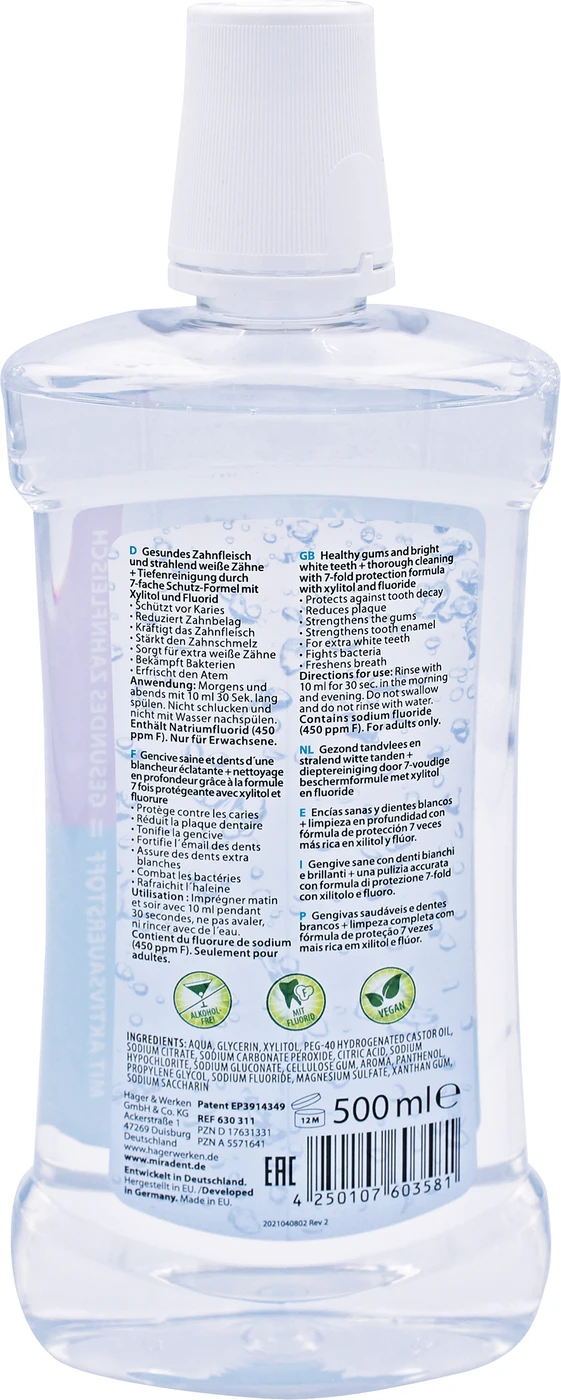 OXYSAFE® Active +F Flasche 500 ml Mundspülung