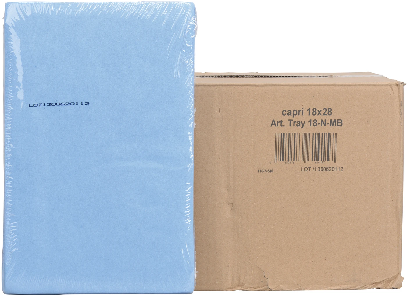 Dental Tray-Einlagen Karton 10 x 250 Stück 18 x 28 cm, med blau