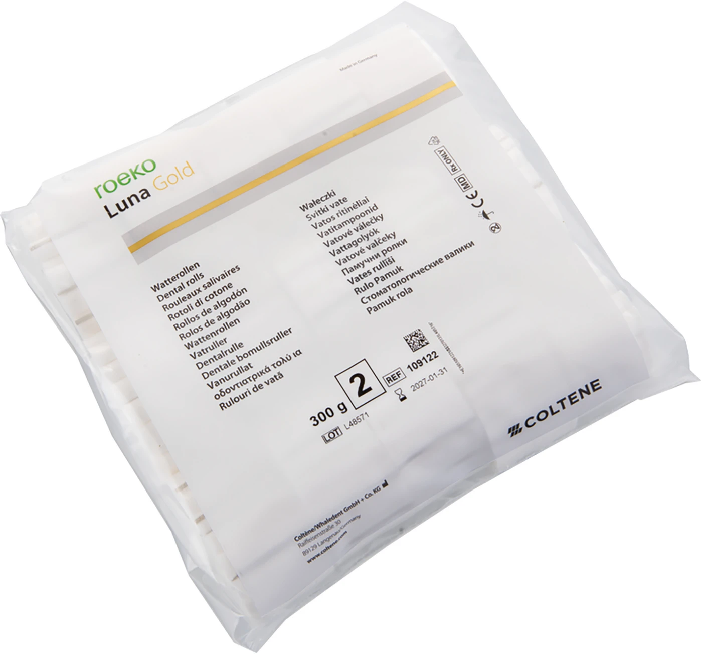 ROEKO Luna Gold Watterollen Beutel 300 g Größe 2 ROEKO Luna Gold Watterollen Beutel 300 g Größe 2