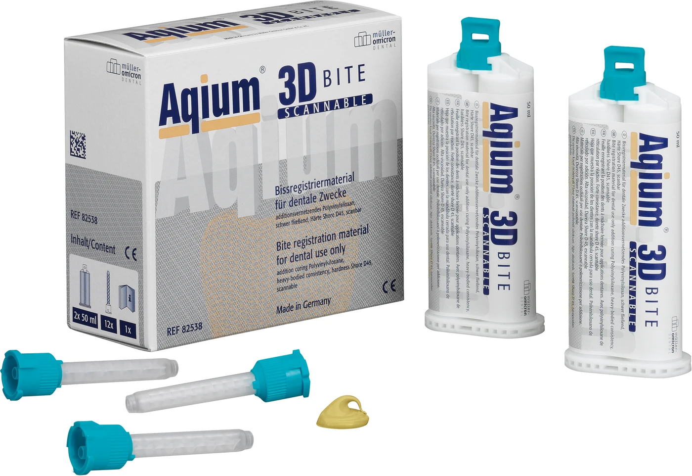 Aqium® 3D BITE 2+1 Aktionspaket beinhaltet 6 x 50 ml Doppelkartuschen, 36 Mixing Tips