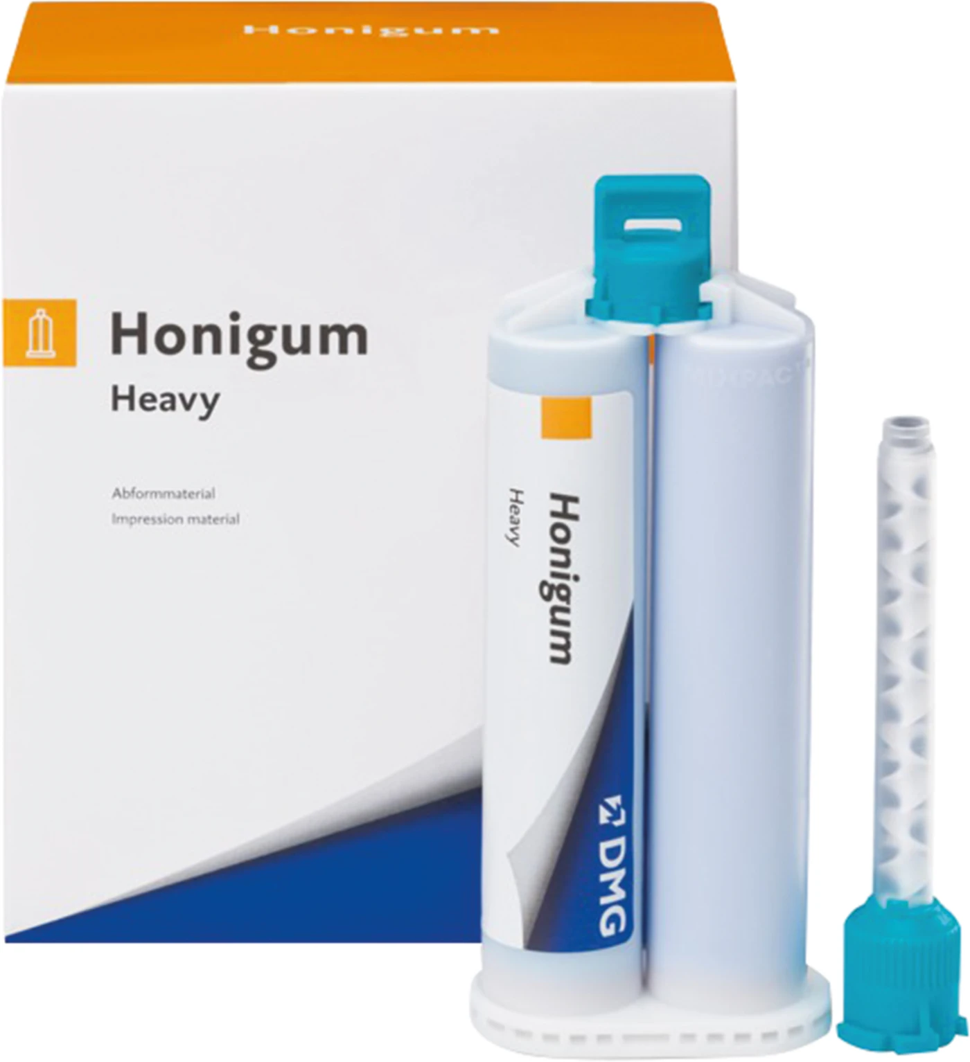 Honigum Heavy Packung 2 x 50 ml Doppelkartusche Heavy Fast, 4 Automix-Tips