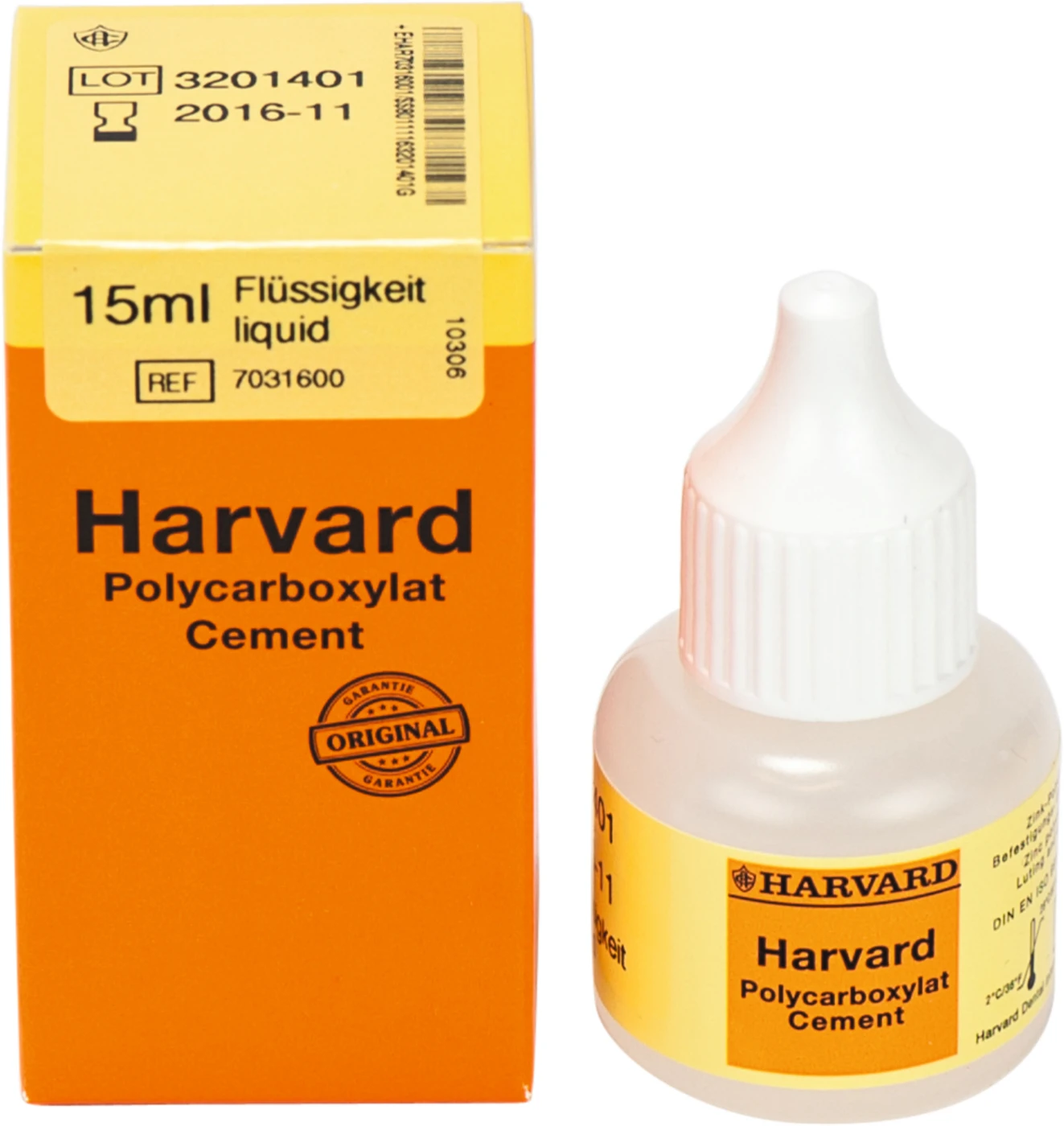 Harvard Polycarboxylat Cement Flüssigkeit Flasche 15 ml Flüssigkeit