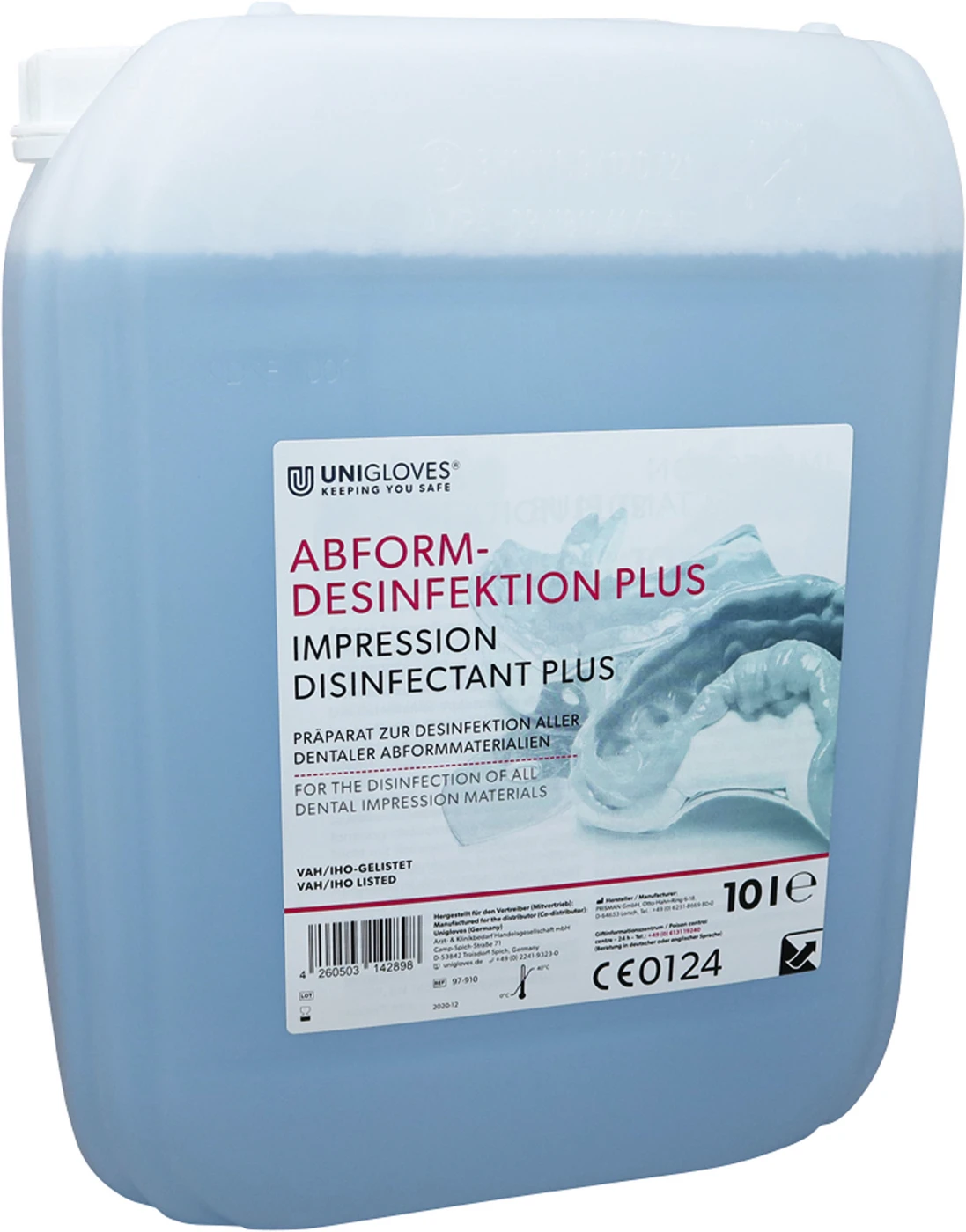UNIGLOVES Abformdesinfektion PLUS Kanister 10 Liter