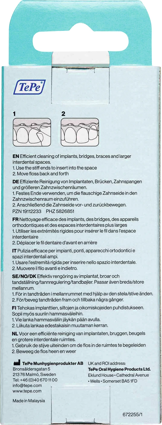 TePe® Bridge & Implant Floss Box 30 Stück