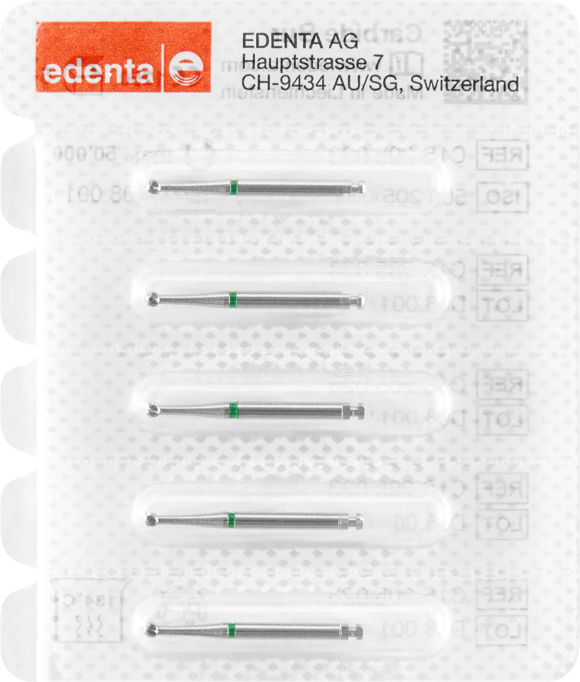 HM-Bohrer C1S Packung 5 Stück grün, RAL, Figur 001, ISO 021