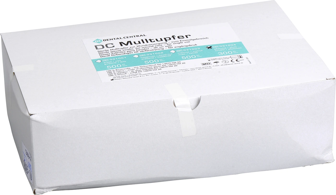 DC Mulltupfer Packung 300 Stück steril, Pflaume