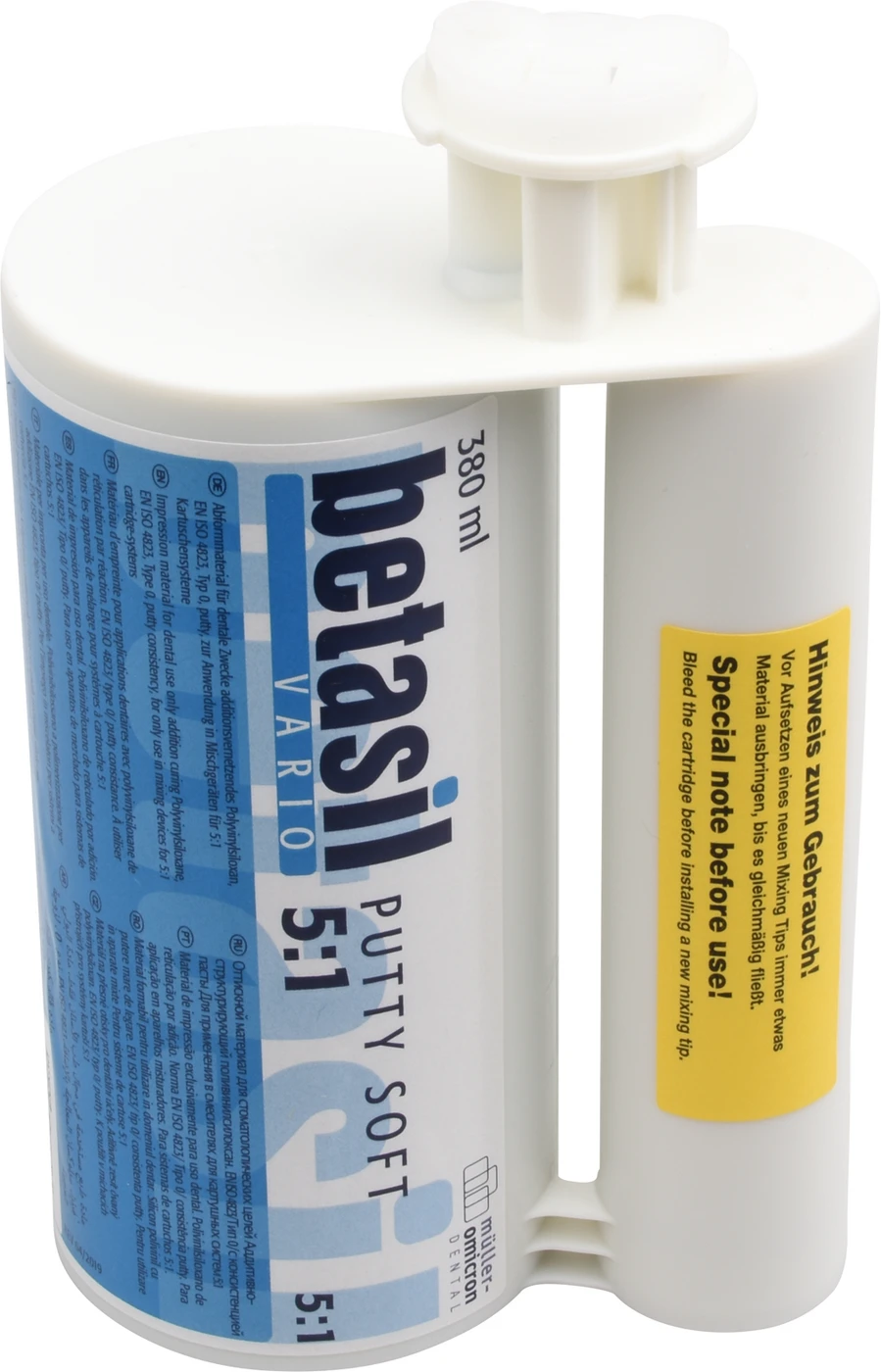 betasil® VARIO PUTTY SOFT Packung 2 x 380 ml Kartusche 5:1 soft, 1 Fix Cap