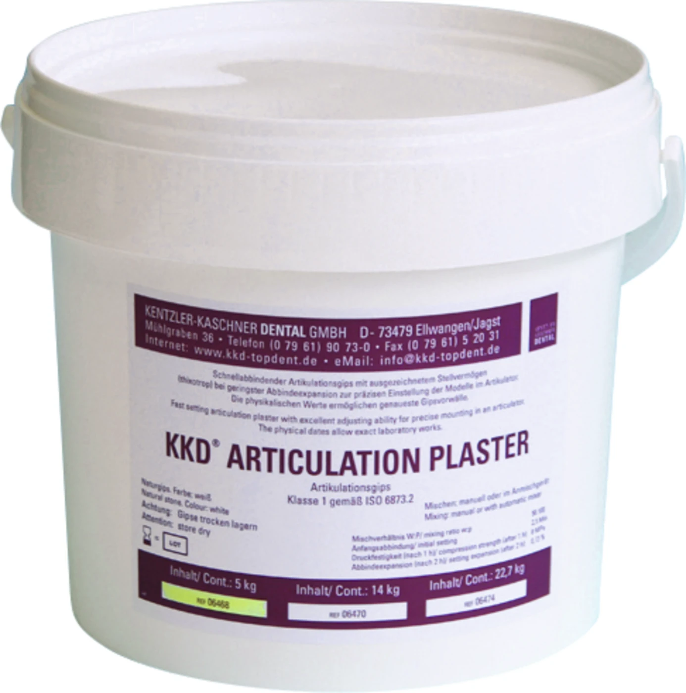 KKD® Articulation Plaster Eimer 5 kg 