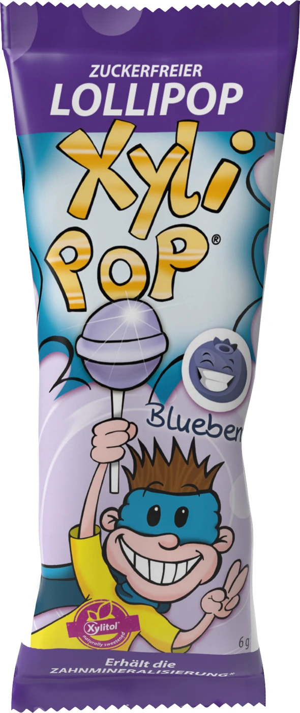 XyliPOP® Lollipop Box 50 x 6 g Stück Blaubeere XyliPOP® Lollipop Box 50 x 6 g Stück Blaubeere