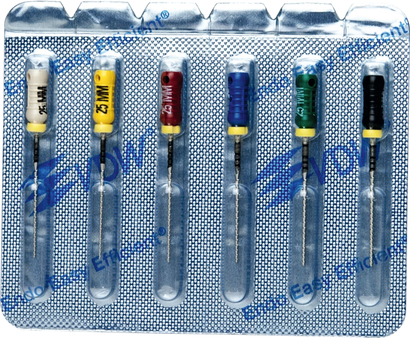 STERILE Hedstroem Feilen Sortiment 6 Stück 25 mm ISO 045-080