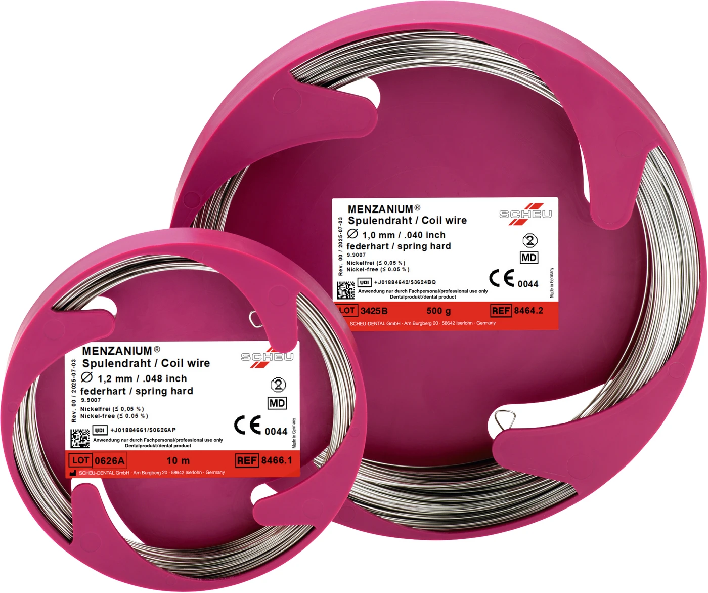 MENZANIUM® Spulendraht Laborrolle 10 m federhart = 1.800-2.000 N/qmm, 0,9 mm